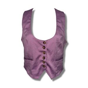 Y2K Mauve Purple Cropped Vest